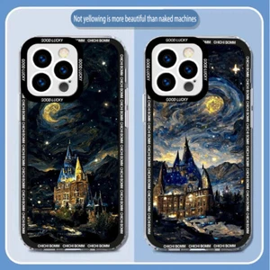 Handyhülle Sternenschloss Ölgemälde Magic für iPhone 16 15 14 13 12 11 Pro Max - Bild 1 von 18
