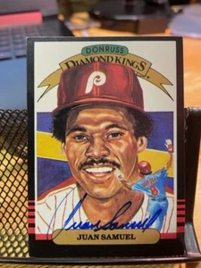 Juan Samuel Autographed Signed Donruss Diamond Kings Card Phillies - Picture 1 of 1
