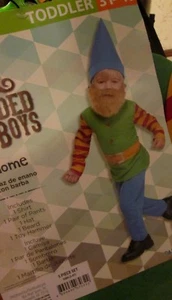Lil' Bearded Boys GNOME COSTUME 3T-4T New SHIRT PANT HAT BEARD HAMMER Elf 5pc - Picture 1 of 1