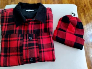 MONTAJE GRATUITO Para hombres TALLA XL Mackinaw Camisa Chaqueta TALLA XL con Sombrero!!! - Imagen 1 de 5