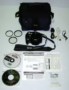 Canon EOS 350D - Digital SLR Camera + Bag + Accessories - Rebel XT - VGC - Picture 1 of 3