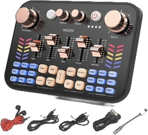 VASDEV Podcast Soundboard Equipment Bundle With Bluetooth Voice Changer DJ - Bild 1 von 11