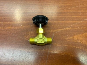 QTY-1 Hoke 3000 PSI Manual Brass Needle Valve 1/4" Male NPT 3712M4B - Bild 1 von 7