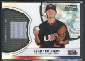 BRADY RODGERS 2011 BOWMAN STERLING REFRACTOR USARBR GAME JERSEY NATIONAL SP - Picture 1 of 1