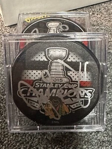 Joel Quennville Signed Chicago Blackhawks 2015 Stanley Cup Championship Puck - Picture 1 of 1