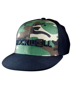 Rockwell Time RCK Snapback Flat Brim Hat, Camo/Black, One Size - Picture 1 of 2