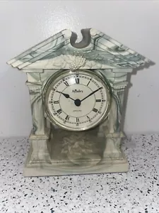 Große Kaminuhr Aynsley Est 1775 Portlandware grün und creme Marmoroptik - Bild 1 von 7