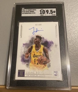 2018-19 Panini Impeccable #103 Isaac Bonga Auto 97/99 RC Sgc 9.5 Auto Grade 10 - Picture 1 of 2