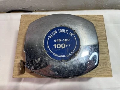 Klein Tools Inc 940-100 Chicago IL 100 ft Measuring Tape Chrome Made in USA - Image 1 of 4