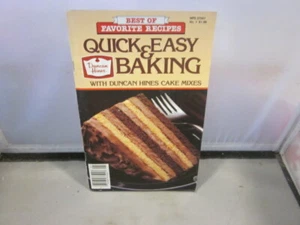 1985 Duncan Hines Quick & Easy Baking Cookbook Favorite Recipes FREE SHIPPING - Picture 1 of 3