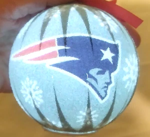 New England Patriots Lighted Ornament Frosted LED Grey Red Blue Unbreakable  - Picture 1 of 3