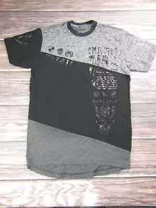 American Fighter Mens Medium Gray Black T Shirt UFC Training Workout Gym MMA... - Picture 1 of 6
