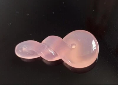 Natural Pink Jade Marrow Twisting Fortune Pendant - Image 1 of 2