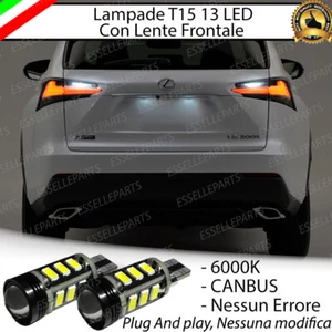 LAMPADE RETROMARCIA 13 LED T15 W16W CANBUS LEXUS NX NO AVARIA LUCI 6000K - Foto 1 di 2