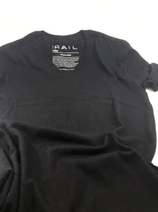 The Rail Slub Cotton V-Neck T-Shirt Size X Small Color Black - Picture 1 of 6