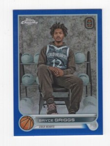 2022-23 TOPPS CHROME OTE OVERTIME ELITE BLUE REFRACTOR 40/99 BRYCE GRIGGS #20