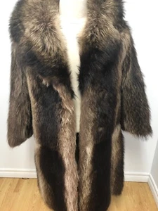 GENUINE RACCOON FUR COAT FOR MEN LENGTH 43 Inch Sz.S n.18-119 - Bild 1 von 6