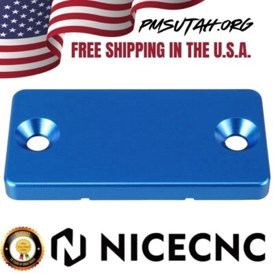 CNC Brake Reservoir Cover 2001 Yamaha YZ80 YZ 80 Blue Master Cylinder Cap lid - Image 1 of 4