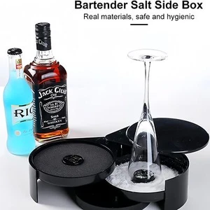 Margarita Salt Rimmer Bar Rimmer 3-Tier Rotating Trays Salt Sugar Lime Juice - Picture 1 of 15