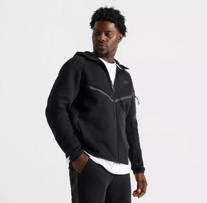 Nike Tech Fleece Windrunner Hoodie Full Zip Sportswear Triple Black Herren Gr. XL - Bild 1 von 7