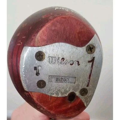 Vintage Wilson Sam Snead Crest 1 Driver Laminated Wood Golf Club Strata-Bloc  RH - Image 1 of 4