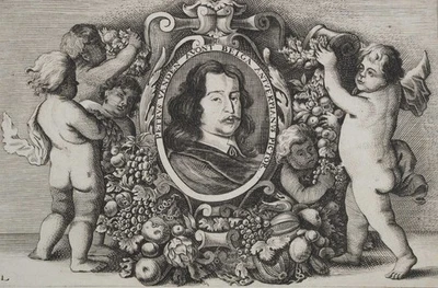 Nach HOLLAR (*1607), Porträt von Pieter van Avont,  1651, KSt. Barock 1650-1699 - Bild 1 von 4