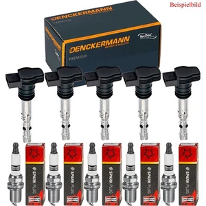 5x DENCKERMANN Zündspule + CHAMPION Zündkerze für Ford Focus II DA_ HCP DP - Bild 1 von 3