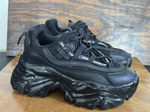 Tenis Steve Madden Ecker Gruesos Plataforma Negros Para Mujer’s 8M Suavemente Usados - Imagen 1 de 11