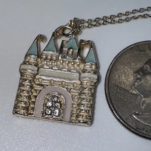 Disney Sterling 925 Silber Vintage Magic Kingdom Schloss Anhänger - Bild 1 von 5