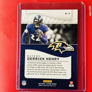 DERRICK HENRY 2024 Panini Illusions Foil NFL Baltimore Ravens Football Card 😎 - Picture 1 of 4