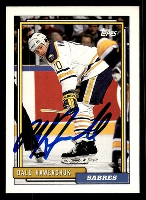 1992 Topps Hockey #296 Dale Hawerchuk Signed Autograph (no COA) - Image 1 of 2