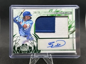 2024 Leaf Trinity Baseball Bobby Witt Jr. Patch Auto Green /25 #PA-BWJ - Royals - Picture 1 of 2