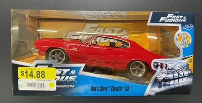 NUEVO EN CAJA SELLADO COCHE FUNDIDO A PRESIÓN Jada Fast & Furious DOM'S CHEVY CHEVELLE SS Rojo 1:24 Foto 1 de 2