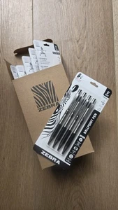 24 penne a sfera Zebra F-301 F301 inchiostro nero acciaio inox fine 4x6 NUOVE - Foto 1 di 3
