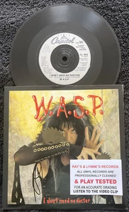 W.A.S.P. – I Don't Need No Doctor 7'' Vinyl 1987 CLEANED/TESTED NM/EX VIDEO CLIP - Picture 1 of 8
