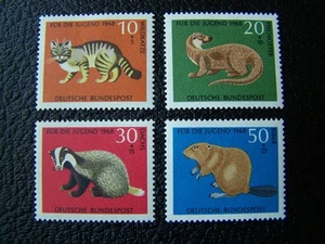 GERMANY ANIMALS STAMPS 1968 YEAR COMPLETE SET, SCOTT # B430-B433. MH, OG. - Picture 1 of 1