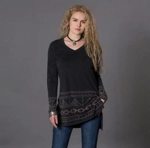 Double D Ranch Women’s Studded Aztec Bohemian Boulders Tunic NWT Sz S - Picture 1 of 9