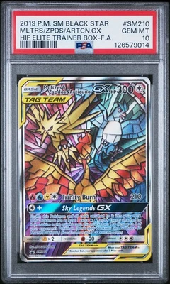 Pokemon Moltres Zapdos Articuno GX PSA 10 Hidden Fates ETB Promo SM210 FA 2019 - Image 1 of 2