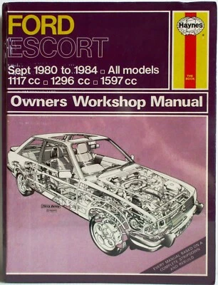Haynes - Ford Escort (Septiembre 1980-84) Todo Modelos Amo Taller Manual Usado - - Imagen 1 de 4