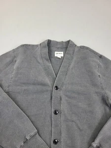 Suéter Todd Snyder Para Hombre Gris Medio Cárdigan Algodón Bolsillos - Imagen 1 de 9