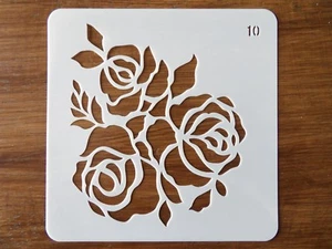 PLANTILLA DE TRES ROSAS 130mm x 130mm - Imagen 1 de 1