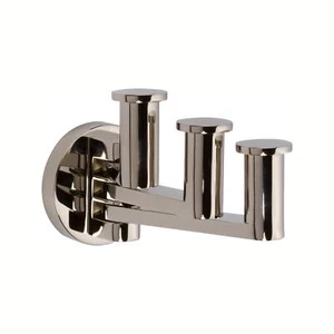 Ginger 4610T/PN Kubic, Triple Pivoting Robe Hook, Polished Nickel - Picture 1 of 1