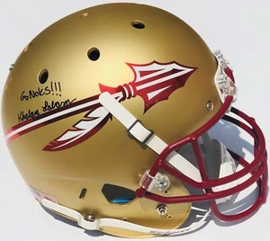 Florida State Seminoles #4 KHALAN LABORN Signed Autographed Football Helmet COA - Picture 1 of 2