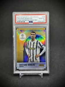 Cristiano Ronaldo 2020 Topps Stadium Club Chrome Gold Refractor /50 SSP PSA 10 - Picture 1 of 2