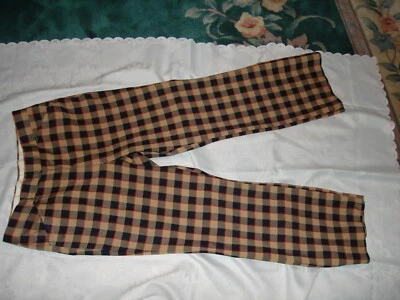 Pantalones de lana unisex a cuadros True SporThomson rojos negros beige vintage coleccionables 38 Foto 1 de 4