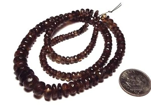 16" Str ANDALUSITE 3-9mm Faceted Rondelle Beads NATURAL AAA /R3 - Picture 1 of 2