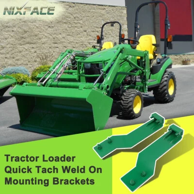 Tractor Loader Quick Tach Weld On Mounting Brackets For John Deere Steel Durable - Image 1 of 4