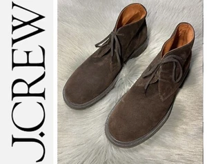 J Crew Made In Italy Brown Suede Leather Lace Up Boots Size 7 Womens Nice - Picture 1 of 12