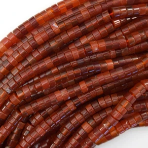 Cuentas disco heishi cornalina roja 3x6mm 15,5" hebra - Imagen 1 de 1