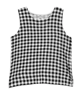 Croft & Barrow, schwarz-weiß karierter Pullover Tanktop, Gr. XL - Bild 1 von 4